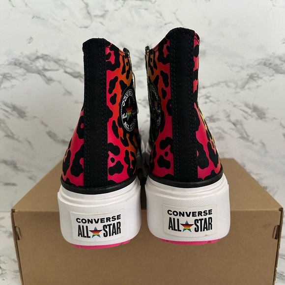 Converse Chuck Taylor All Star Pride Collection Leopard Print Shoes Size 8.5 - Picture 9 of 11